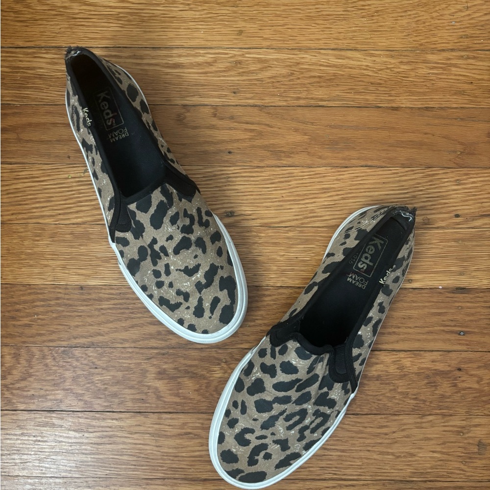 Leopard Print Keds Slip Ons